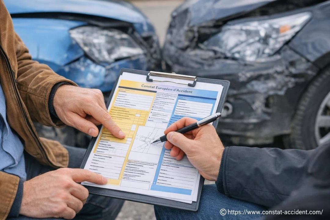 Remplissage du constat amiable