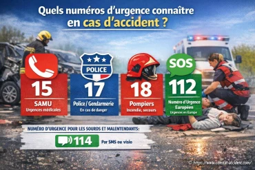 Quels numéros d'urgence connaître en cas d'accident ?