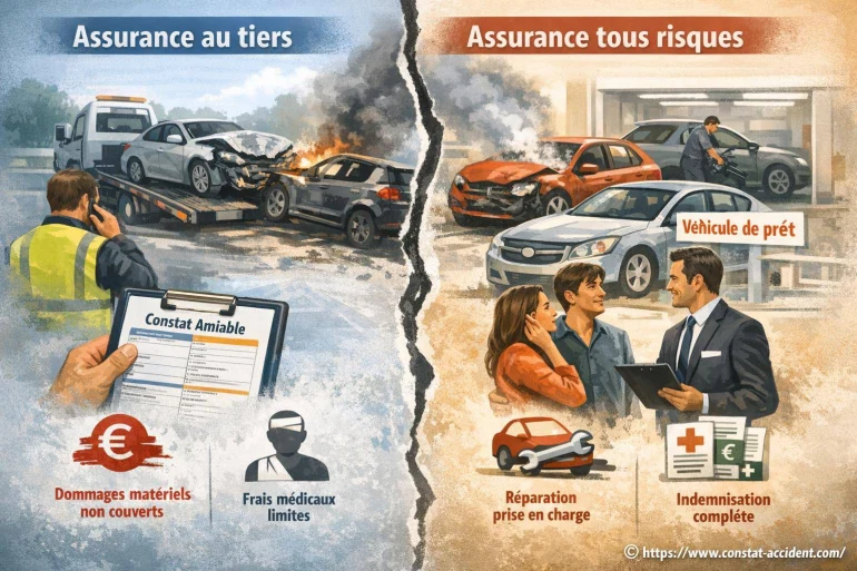 Assurance au tiers ou tous risques : quelles différences après un accident ?