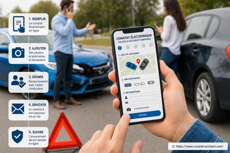 Le constat électronique en cas d'accident corporel : comment bien le remplir