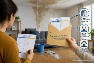À qui envoyer le constat amiable de dégât des eaux ?