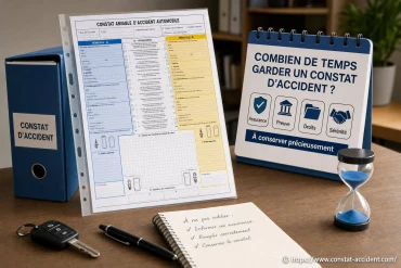 Combien de temps faut-il garder un constat d'accident ?