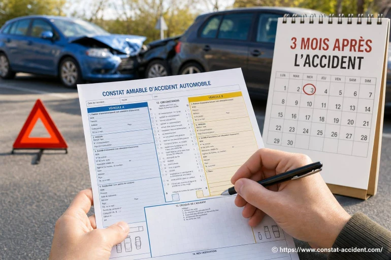 Peut-on remplir un constat amiable 3 mois après l’accident ?