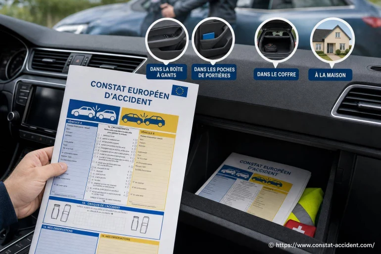 Où trouver un constat européen d’accident ?
