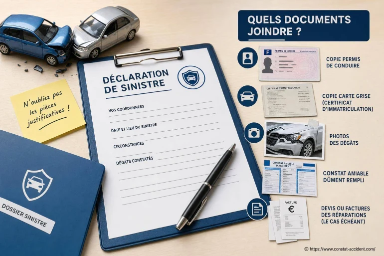 Quels documents joindre à votre déclaration de sinistre ?