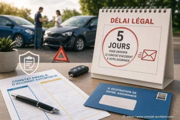 Délai légal pour envoyer un constat d’accident à l’assurance : que dit la loi ?