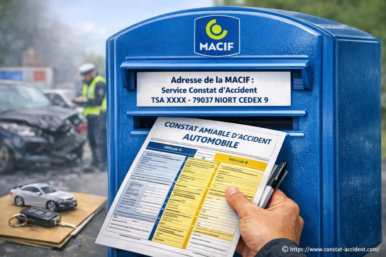 Adresse Macif pour envoyer un constat d'accident : comment faire ?