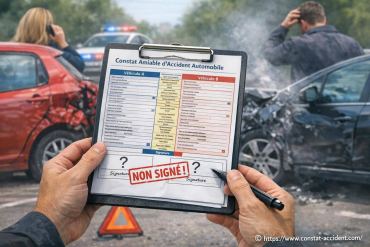 Accident de voiture : que faire si le constat n'est pas signé ?