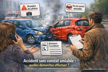 Accident sans constat amiable : quelles démarches effectuer en cas de sinistre ?
