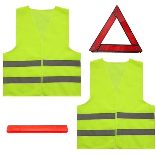 Houkary 3 in1 Triangle et Gilet Jaune pour Voiture Pliable K