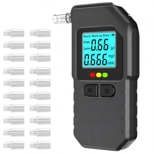Éthylotest Électronique Portable avec Écran LCD et 20 Embout
