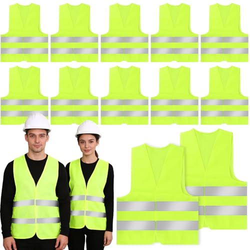 Puxary Lot de 12 Gilet Reflechissant, Gilet Jaune Voiture, G