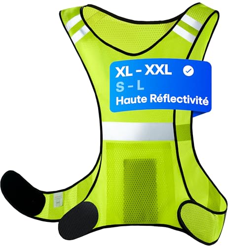 Prowiste Gilet Jaune de Sécurité - Gilet Fluo Vélo et Moto H